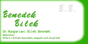 benedek bilek business card